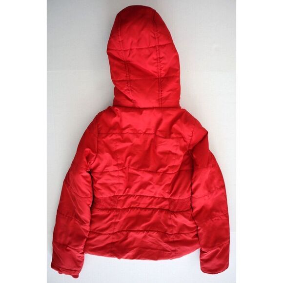 Aeropostale 8704AH11 Juniors Sz Small Red Hooded Winter Puffer Coat - Picture 8 of 8